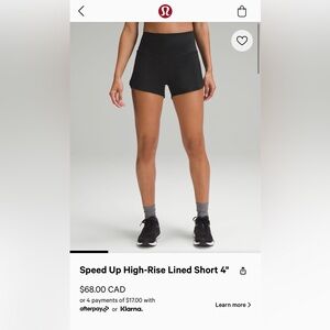 black lululemon shorts